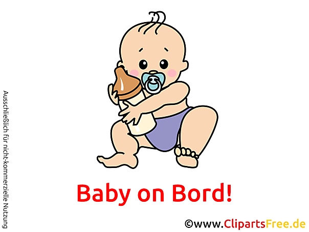 Aufkleber selbst gestalten Baby on Bord mit unseren Cliparts