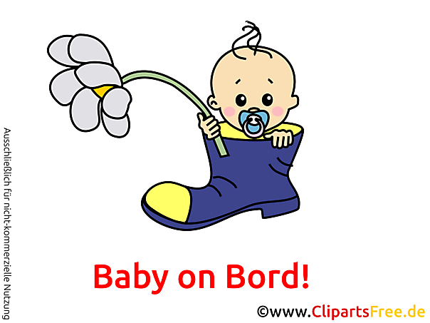 Autoaufkleber selber gestalten mit unseren Baby Cliparts