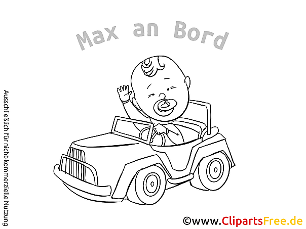 Baby an Board Aufkleber selbst gestalten mit unseren Cliparts