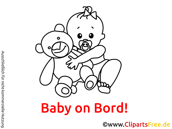 Baby Clip Art black and white