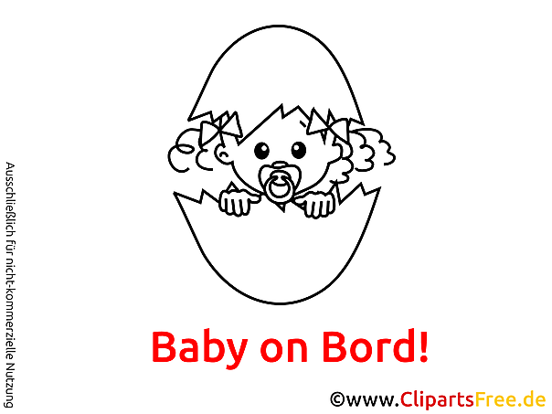 Baby Clipart schwarz-weiss