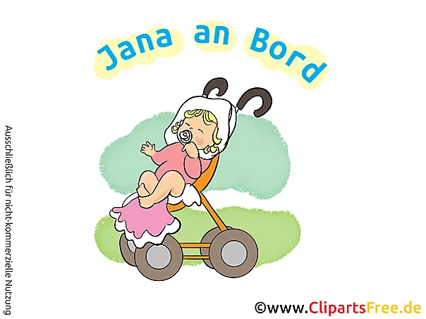 Baby im Kinderwagen Clipart, Bild, Cartoon