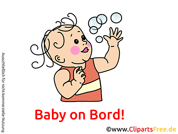 Baby in Badewanne Bild, Cartoon, Grafik, Clipart