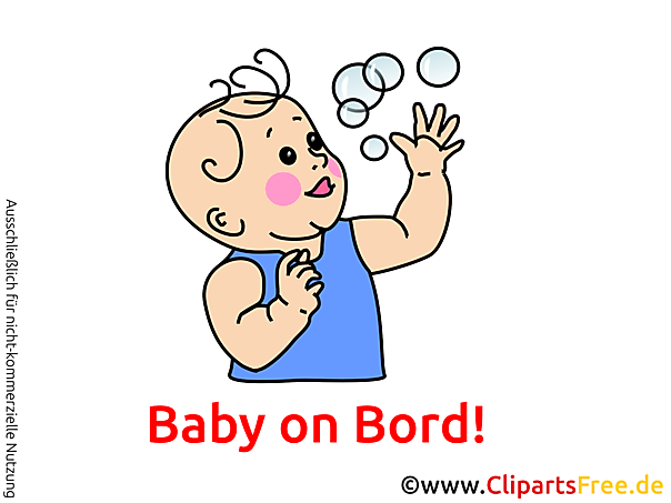 Baby on Bord Clipart