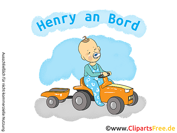 Babyaufkleber Auto selbt gestalten mit unseren Cliparts