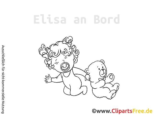 Babyaufkleber mit Wunschnamen selbst gestalten mit unseren Cliparts