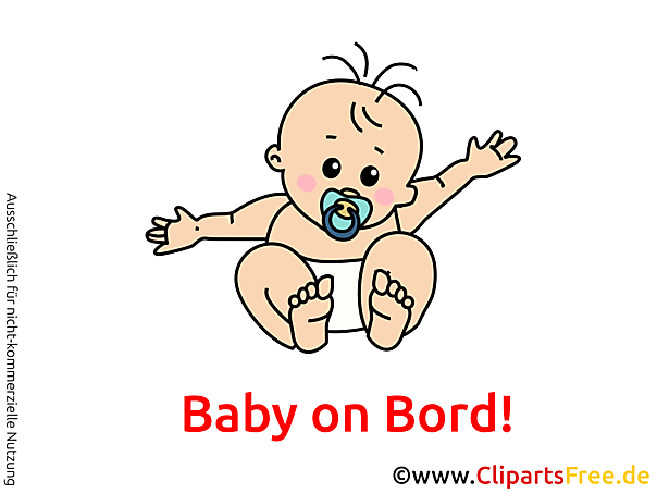 Babyaufkleber selbst gestaslten mit unseren Cliparts