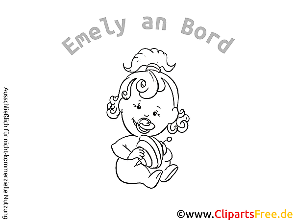 Babymotiven für Aufkleber mit Namen zum Selbstbasteln