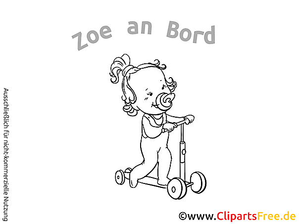 Kinder Autoaufkleber selbst gestalten mit unseren Cliparts