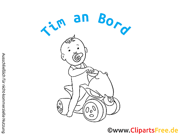 Kindernamen auf dem Auto selbst gestalten mit unseren Cliparts