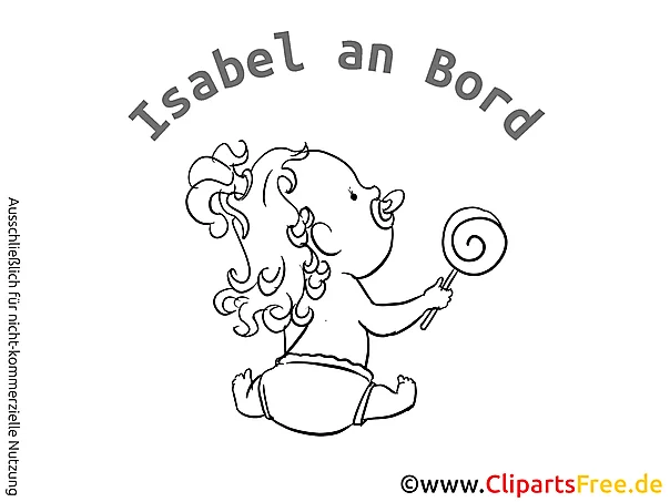 Mädchen on Board Cartoon zum Erstellen eines Auto-Aufklebers