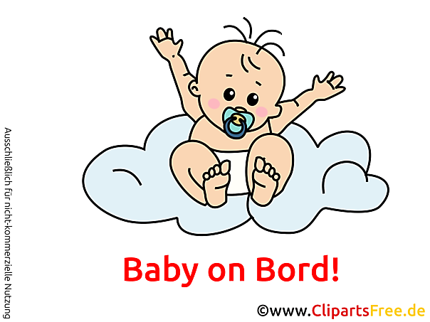 Sticker selbst gestalten Baby on Bord mit unseren Cliparts