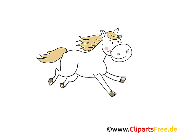 Laufendes Pferd Bild Clipart Cartoon