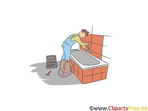 Anlagenmechaniker Sanitär- Heizungs- und Klimatechnik Clipart, Bild, Grafik