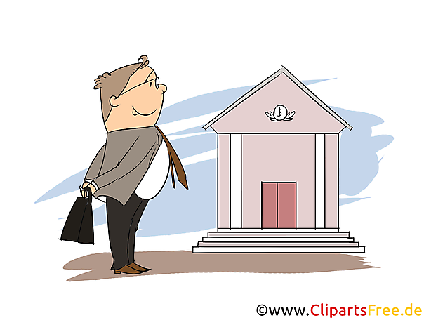 Bankkaufmann Clipart, Bild, Grafik zum Thema Ausbildungsberufe