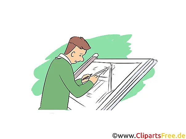 Bauzeichner Clipart, Bild, Grafik zum Thema Ausbildungsberufe