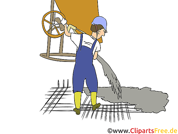 Beton und Stahlbauer Clipart, Bild, Grafik zum Thema Ausbildungsberufe