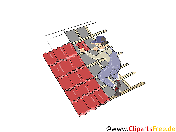 Dachdecker Clipart, Bild, Grafik zum Thema Ausbildungsberufe