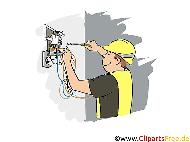 Elektriker Clipart, Bild, Grafik zum Thema Ausbildungsberufe