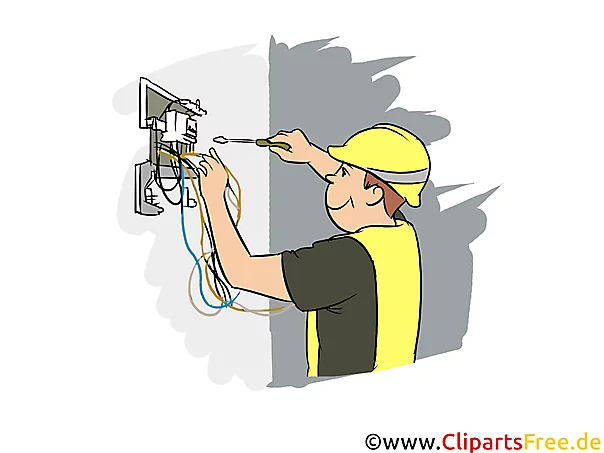 Elektriker Clipart, Bild, Grafik zum Thema Ausbildungsberufe