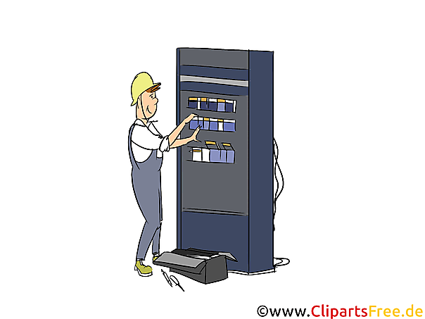 Elektroniker für Energie- und Gebäudetechnik Clipart, Bild, Grafik