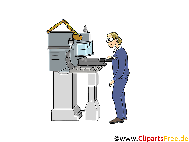 Fachkraft für Metalltechnik Clipart, Bild, Grafik zum Thema Ausbildungsberufe