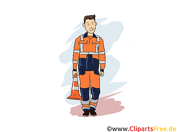 Fachkraft für Straßen- und Verkehrstechnik Clipart, Bild, Grafik zum Thema Ausbildungsberufe