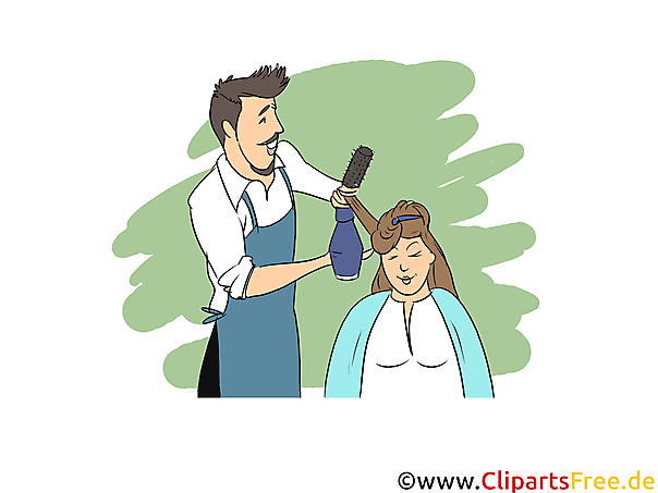 Friseur Clipart, Bild, Grafik zum Thema Ausbildungsberufe
