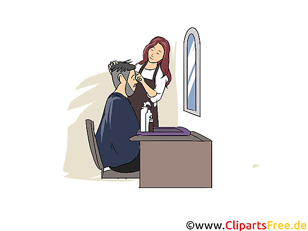Friseurin Clipart, Bild, Grafik zum Thema Ausbildungsberufe