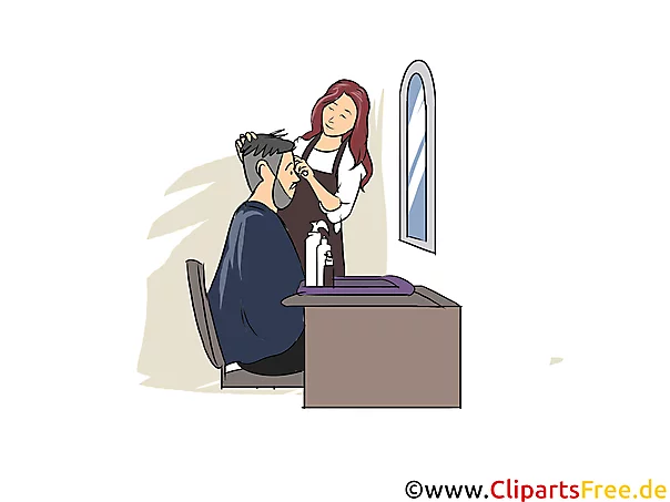 Friseurin Clipart, Bild, Grafik zum Thema Ausbildungsberufe