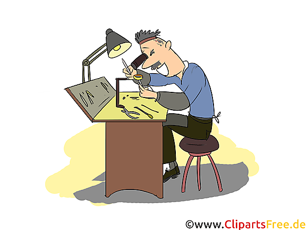Goldschmied Clipart, Bild, Grafik zum Thema Ausbildungsberufe