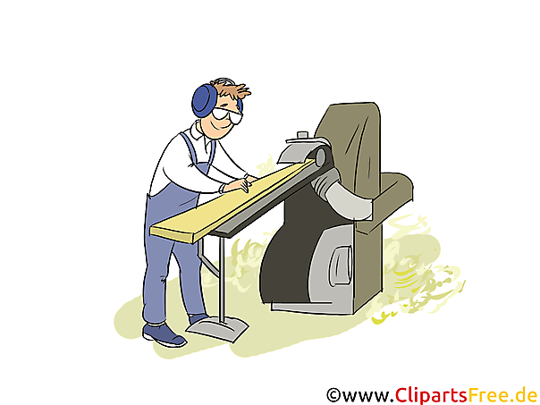 Holzmechaniker Clipart, Bild, Grafik zum Thema Ausbildungsberufe