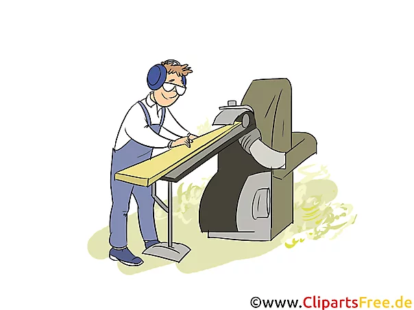 Holzmechaniker Clipart, Bild, Grafik zum Thema Ausbildungsberufe