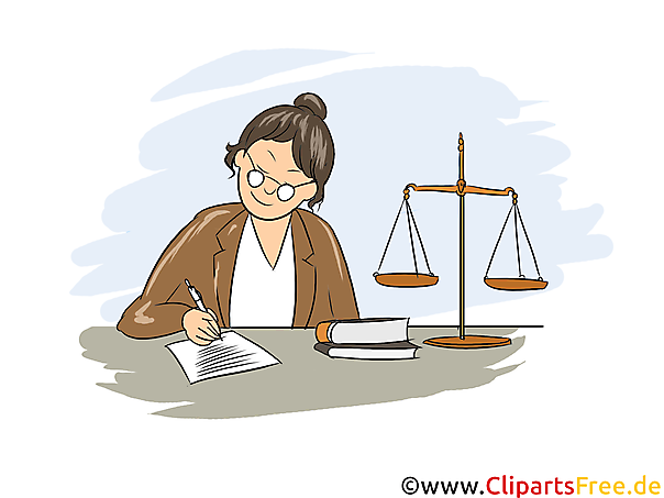 Justizfachangestellter Clipart, Bild, Grafik zum Thema Ausbildungsberufe