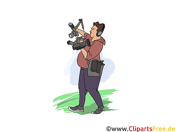 Kameramann Clipart, Bild, Grafik zum Thema Ausbildungsberufe