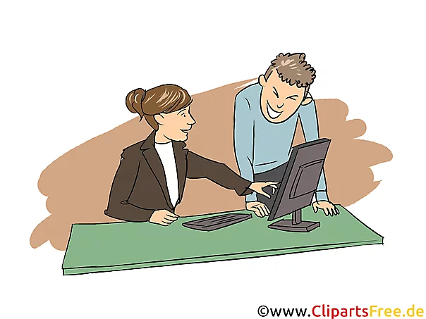 Kauffrau -mann für Büromanagement Clipart, Bild, Grafik zum Thema Ausbildungsberufe
