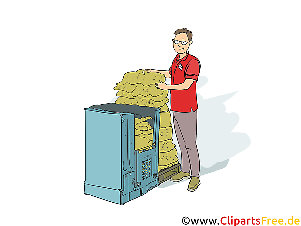 Kaufmann im Einzelhandel Clipart, Bild, Grafik zum Thema Ausbildungsberufe