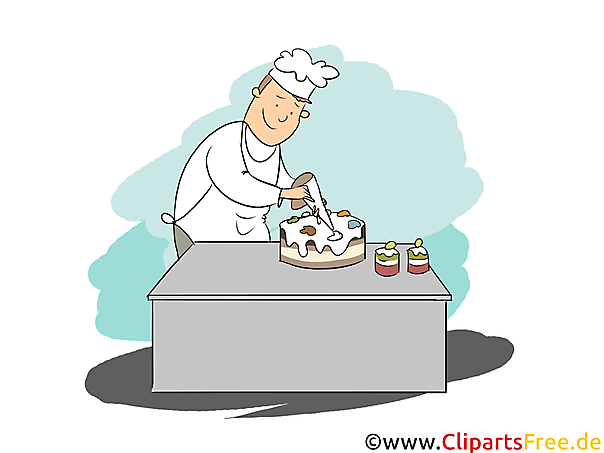 Konditor Clipart, Bild, Grafik zum Thema Ausbildungsberufe