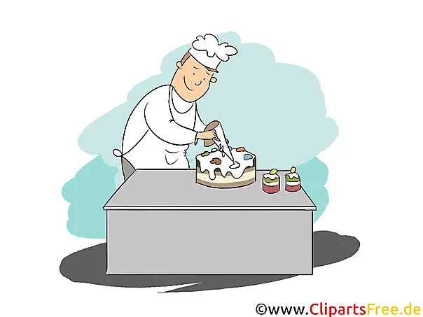 Konditor Clipart, Bild, Grafik zum Thema Ausbildungsberufe