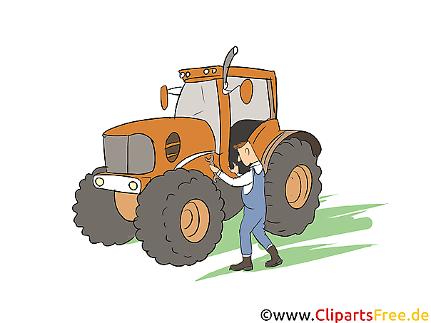 Land- und Baumaschinenmechatroniker Clipart, Bild, Grafik