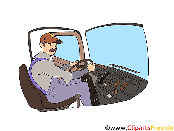 LKW-Fahrer Clipart, Bild, Grafik zum Thema Ausbildungsberufe