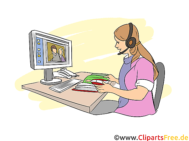 Medienkaufmann Clipart, Bild, Grafik zum Thema Ausbildungsberufe