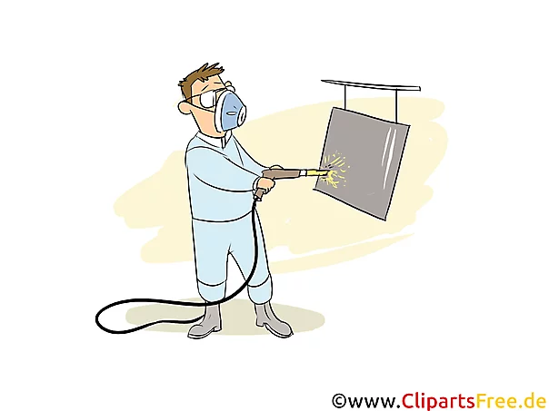 Oberflächenbeschichter Clipart, Bild, Grafik zum Thema Ausbildungsberufe
