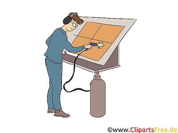 Oberflächenbeschichter Clipart, Bild, Grafik zum Thema Ausbildungsberufe (3)