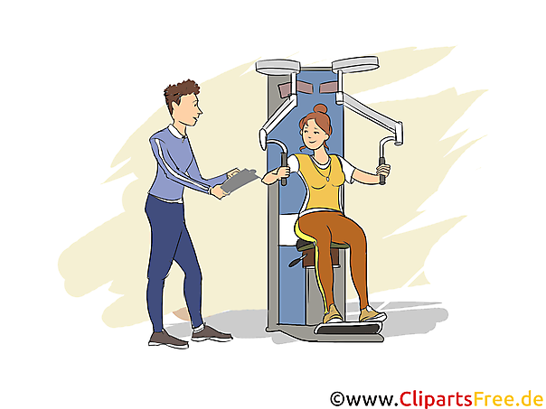 Sport und Fitnesskaufmann Clipart, Bild, Grafik zum Thema Ausbildungsberufe