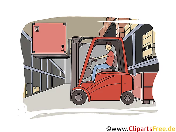 Staplerfahrer, Ameisenfahrer Clipart, Bild, Grafik zum Thema Ausbildungsberufe