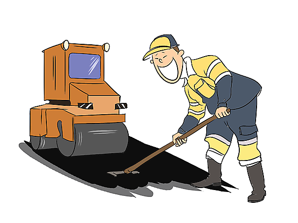 Straßenbauer Clipart, Bild, Grafik zum Thema Ausbildungsberufe