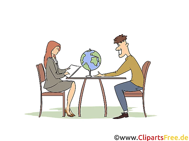 Touristikassistentin Clipart, Bild, Grafik zum Thema Ausbildungsberufe