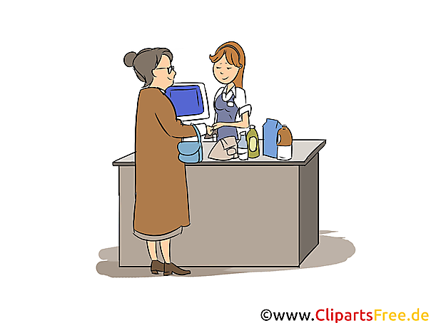 Verkäuferin Clipart, Bild, Grafik zum Thema Ausbildungsberufe