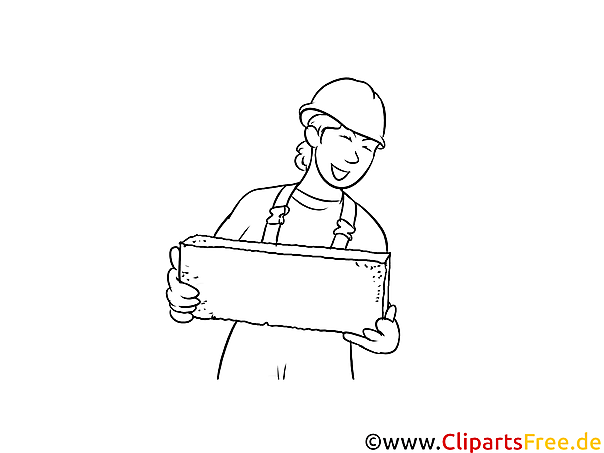 Baustoffprüfer druckbare schwarz-weiße Cliparts, Grafiken kostenlos